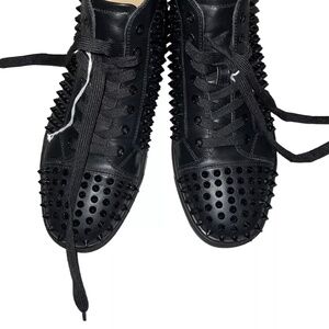 Christian Louboutin Louis Flat Calf Spikes Black Size EU 40